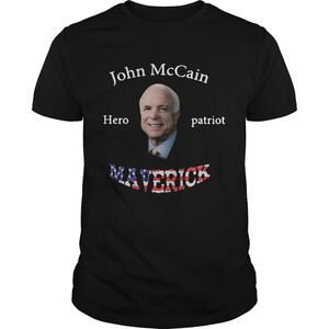 John Mccain Hero Patriot Maverick American Flag Shirt